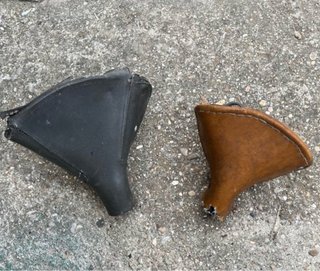 4 Sillines vintage de cuero