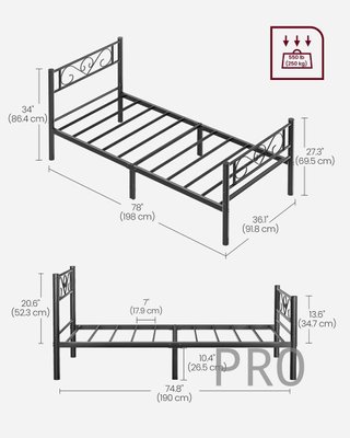 Estructura de cama individual