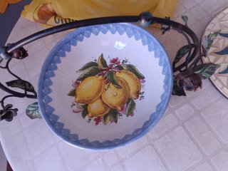 Centro tavola vintage limoni