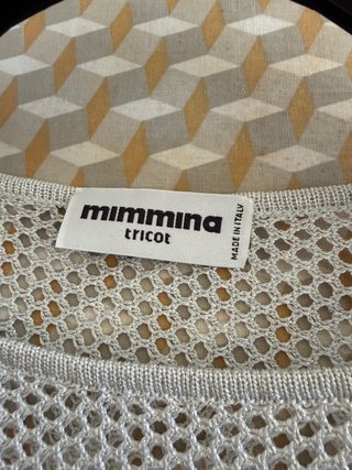 Copricostume argentato a rete firmato Mimmina