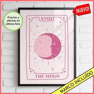 Cuadro Zen Tarot Luna - Poster Tarot Rosa