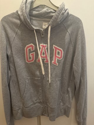 Sudadera Gap Gris y Rosa con Cremallera como nueva