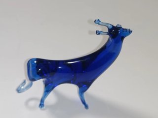 Figura caballo cristal azul Murano