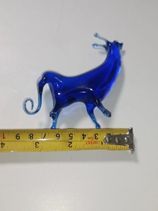 Figura caballo cristal azul Murano
