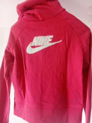 Felpa Nike bambina fucsia con zip