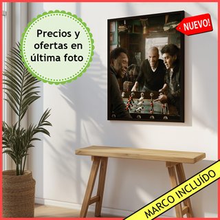 Cuadro Maradona Pele Zidane Poster Leyendas Fútbol
