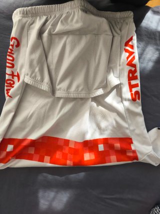 Maillot Ciclismo Strava  Blanco Naranja
