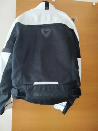 Chaqueta Moto Revit Negra y Blanca