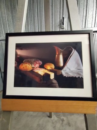 Quadro decorativo con cornice in legno