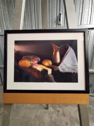 Quadro decorativo con cornice in legno