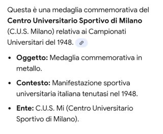 Medaglia C.U.S.MI Camp. Univ. 1948