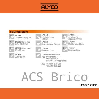 Caja Herramientas 65 Piezas Alyco 171136