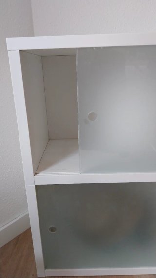 Vitrina lacada blanca y cristal