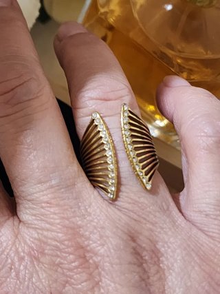 Anillo  Acero Baño Oro Circonitas Talla 16-17
