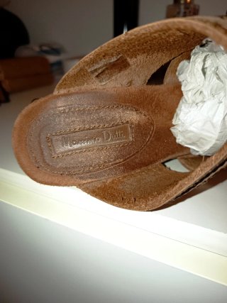 Zuecos Massimo Dutti Piel Marrón Talla 38