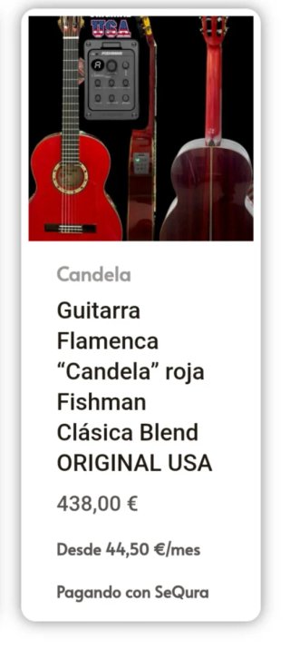 Guitarra Flamenca Roja