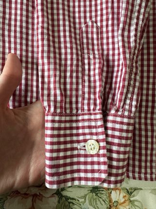 Camisa Burberry Mujer Vichy Roja y Blanca