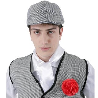 Chulapo Chaleco Talla 2XL con Pañuelo Gorro Clavel