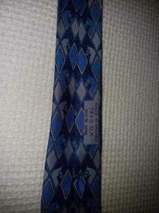 Corbata Hermes Vintage Azul y Gris