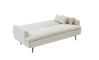 Sofá Cama Borreguito Crema 3 Plazas