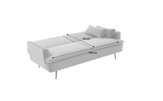 Sofá Cama Borreguito Crema 3 Plazas