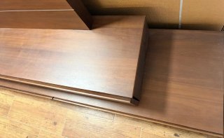 Mueble salón modular madera oscuro