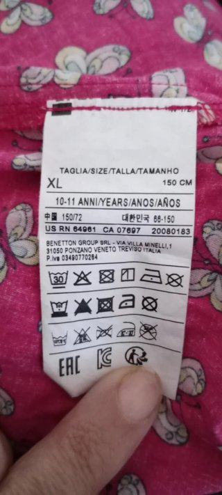 Vestito estivo farfalle Benetton bambina