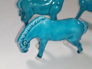 4 Caballos Porcelana China Jingdezhen Años 70