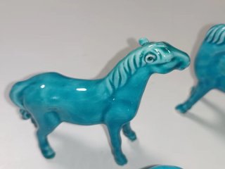 4 Caballos Porcelana China Jingdezhen Años 70