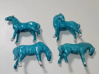 4 Caballos Porcelana China Jingdezhen Años 70