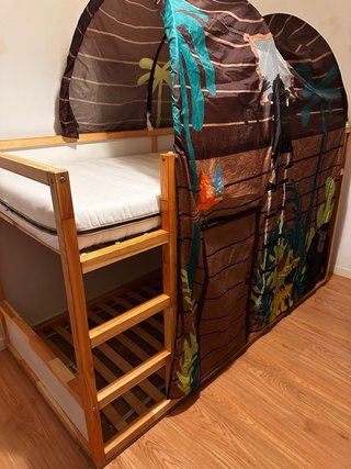 Cama Ikea Kura + 2 colchones 90x190 + karpa jungle