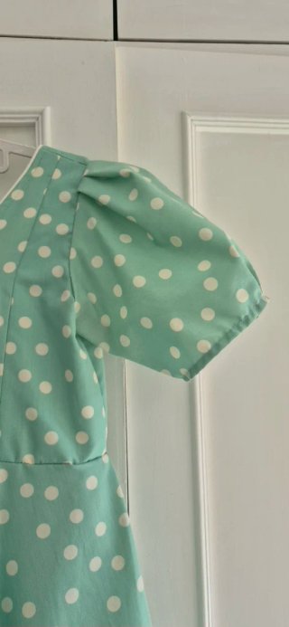 Vestido Flamenca Niña Verde Lunares TALLA 10-12