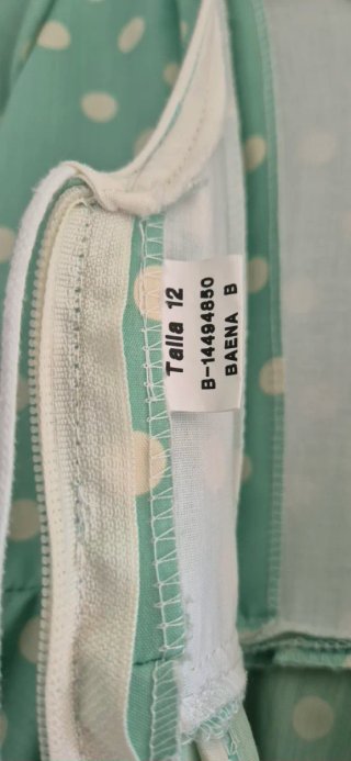 Vestido Flamenca Niña Verde Lunares TALLA 10-12