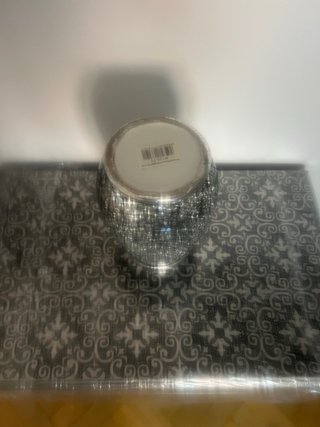 Jarrón decorativo cristal y metal