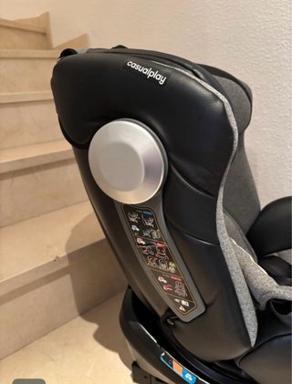 Silla de coche giratoria gris