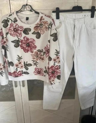 Conjunto Sudadera y Pantalón Blanco