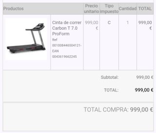 Cinta Correr ProForm Carbon T7 PFTL87720
