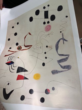 Póster Mujer y Pájaros Joan Miró