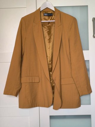 Blazer Zara Mujer Talla L Marrón Ocre