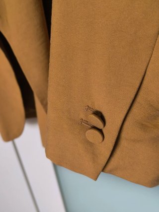 Blazer Zara Mujer Talla L Marrón Ocre