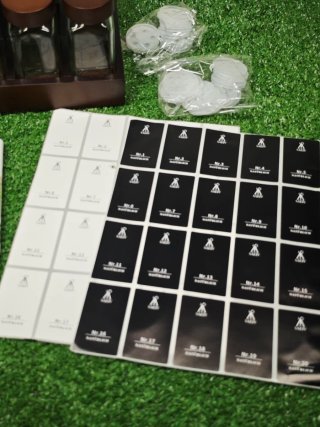 12 especieros cristal y madera con base