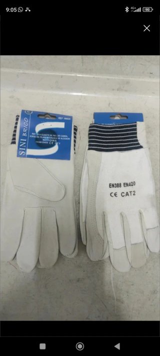 2 pares guantes cuero