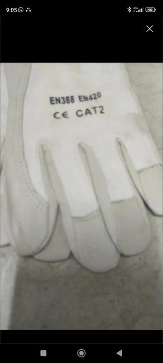 2 pares guantes cuero