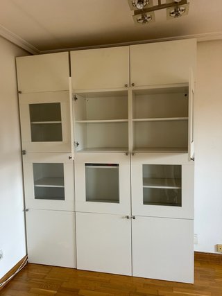 Mueble/vitrina salon Ikea 3 módulos blanca