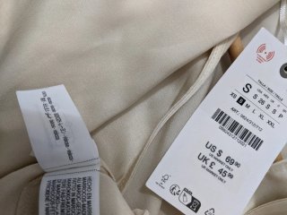Blusa Zara Lazo Talla S Beige