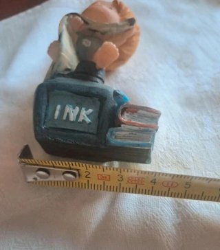 Miniatura statuetta Bimbo Scrivano Biscuit vintage