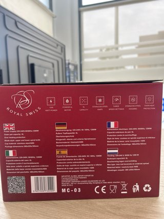 Picadora Royal Swiss 6L 1200W