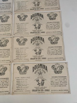 Fogli carta assorbente Dolomina Magnesia vintage