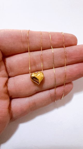 Collana con ciondolo a cuore in oro 18kt 750