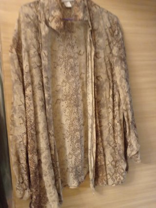 Camicia fantasia beige e marrone